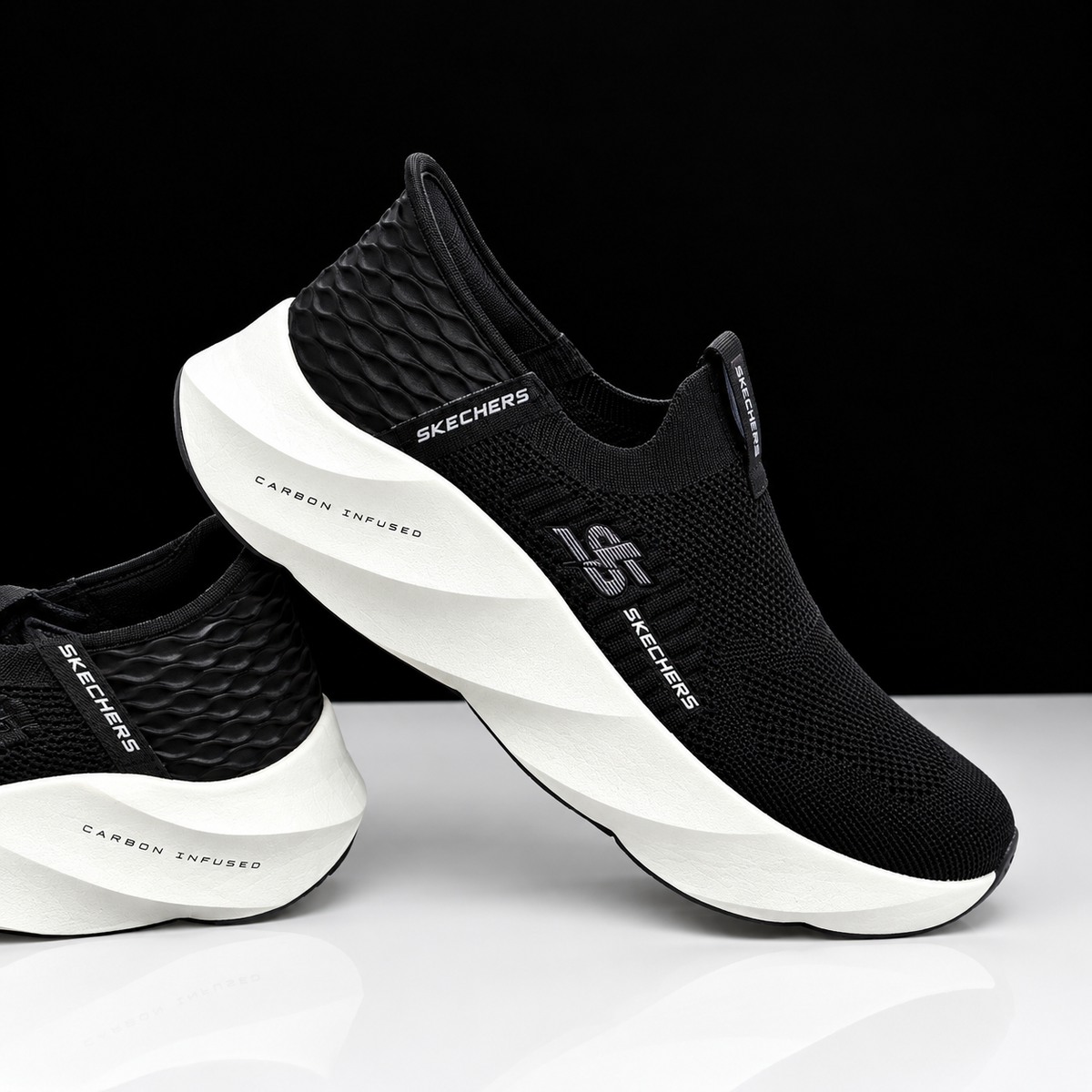 Skechers Slip-On Sneakers – Black (Carbon Infused)
