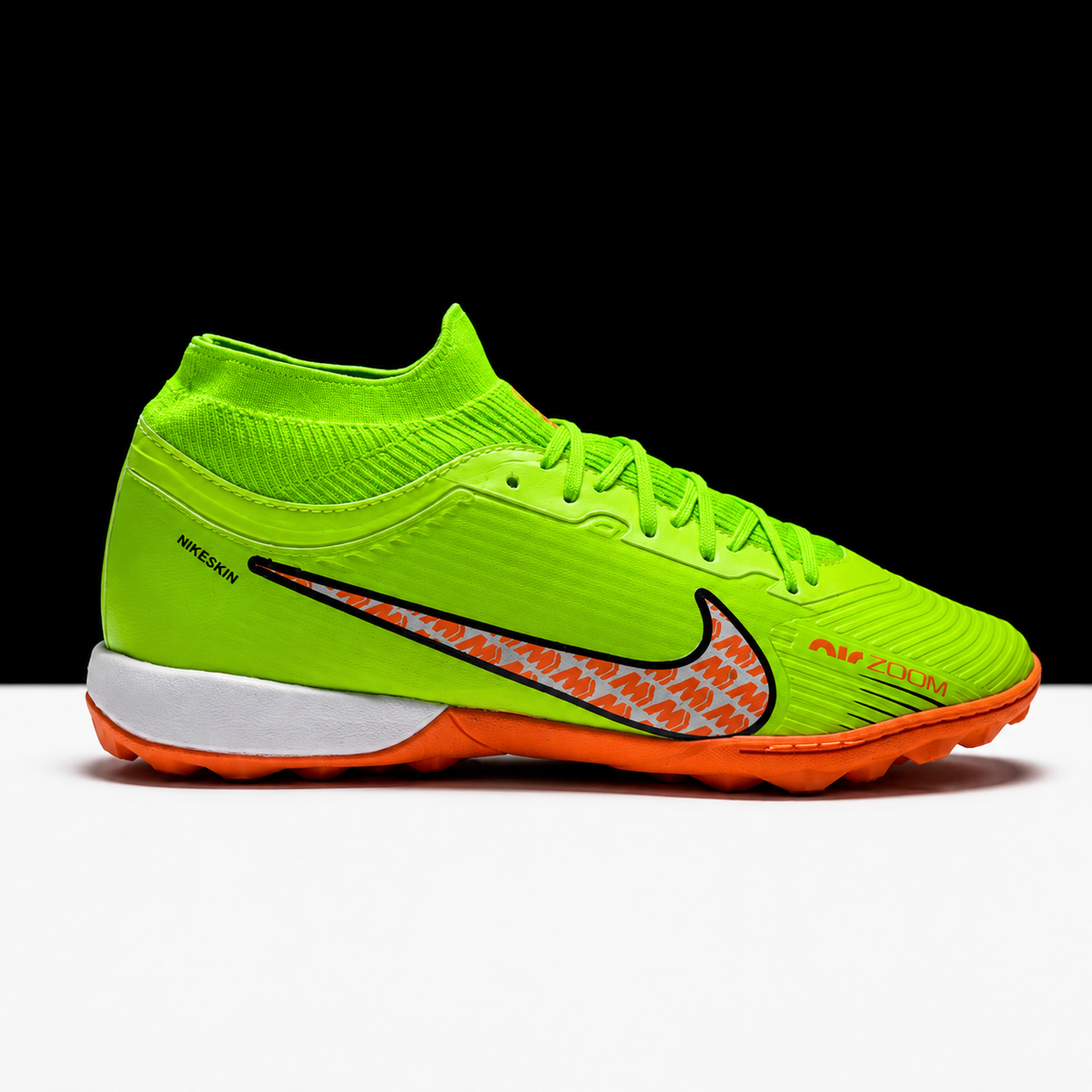 Elite Turf Football Shoes – Green/Orange