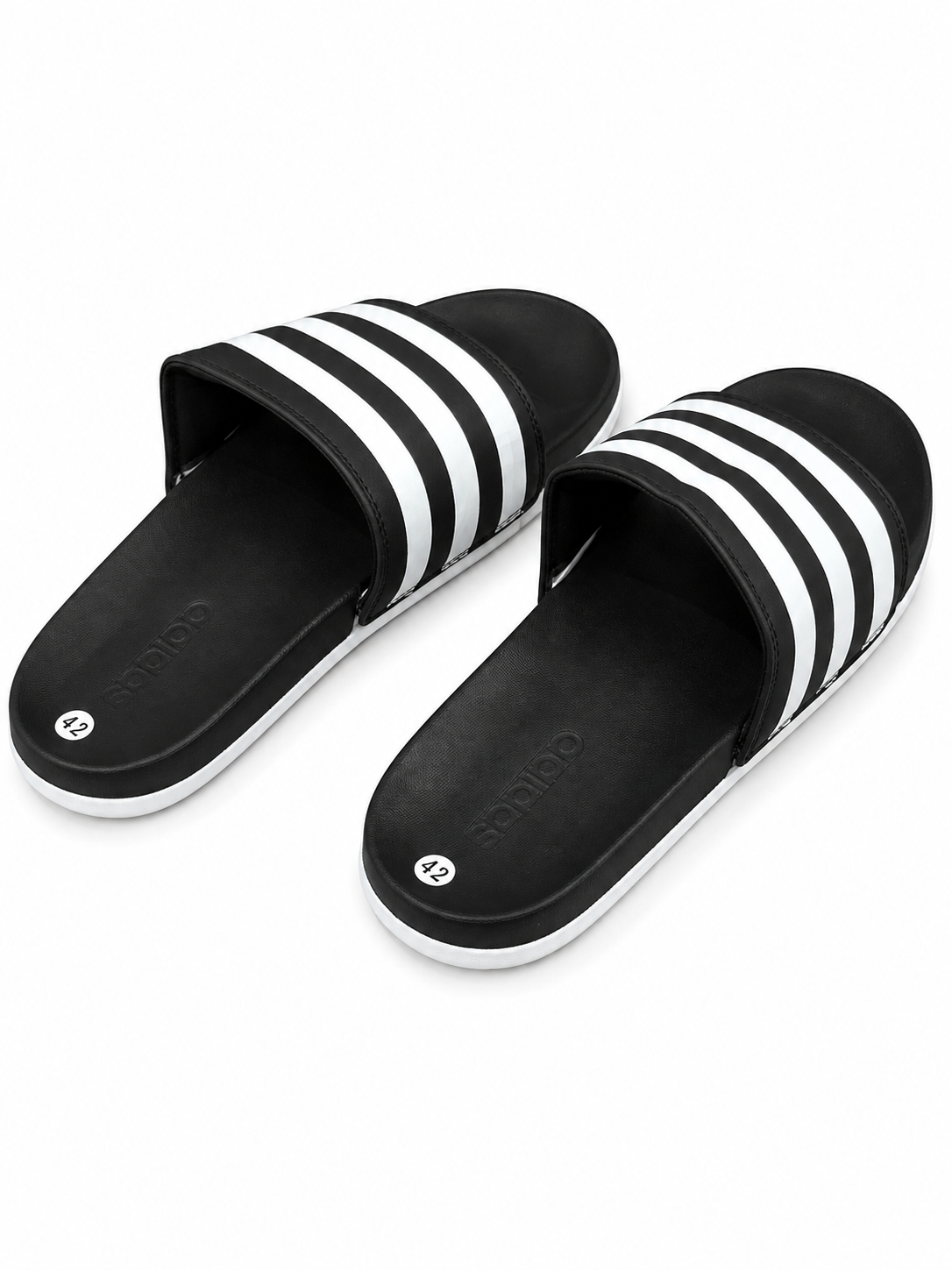 Adidas Slides - Black Stripe