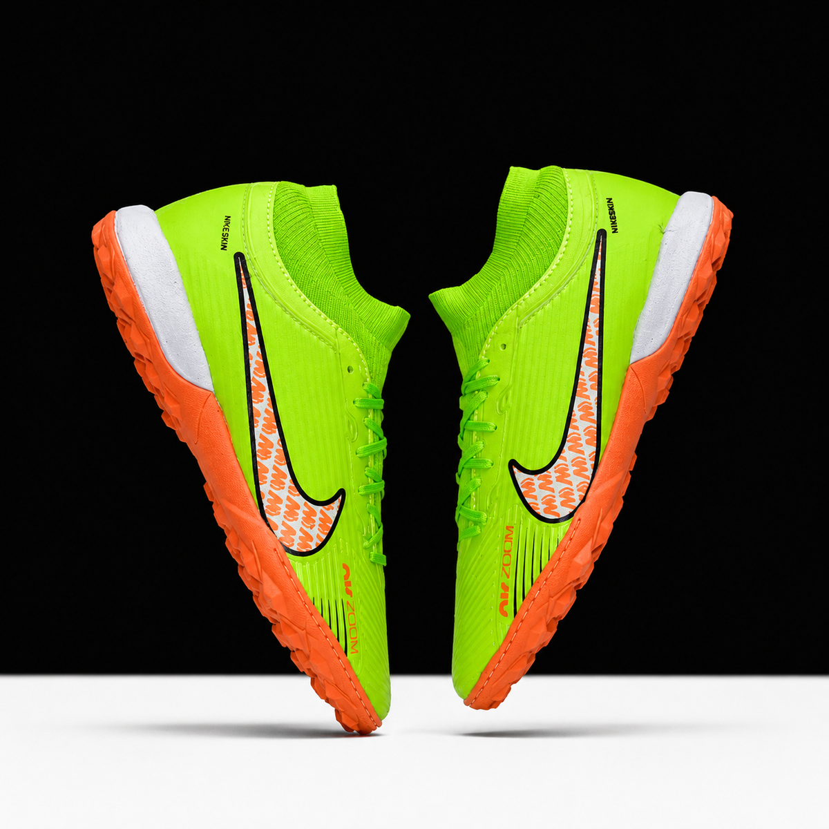 Elite Turf Football Shoes – Green/Orange