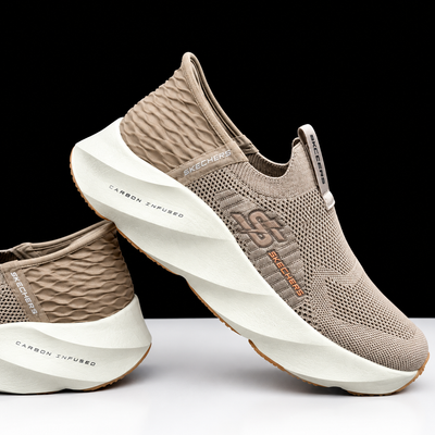 Skechers Slip-On Sneakers – Taupe (Carbon Infused)