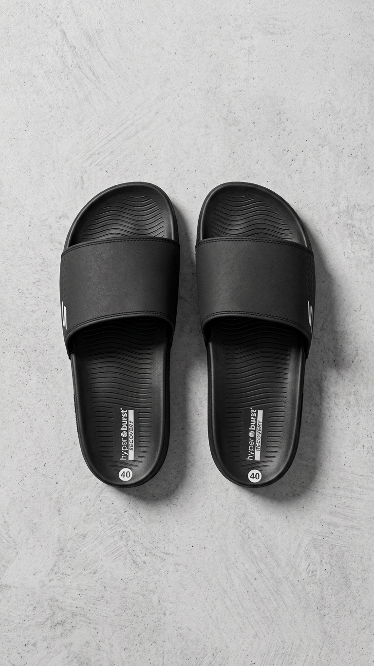 Skechers Hyperburst Recovery Slides - Black