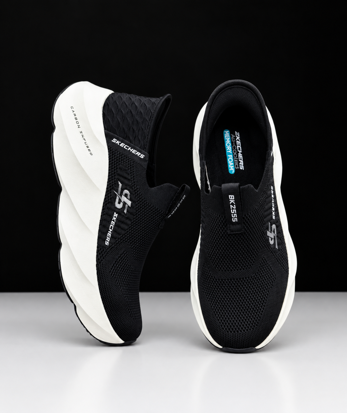 Skechers Slip-On Sneakers – Black (Carbon Infused)