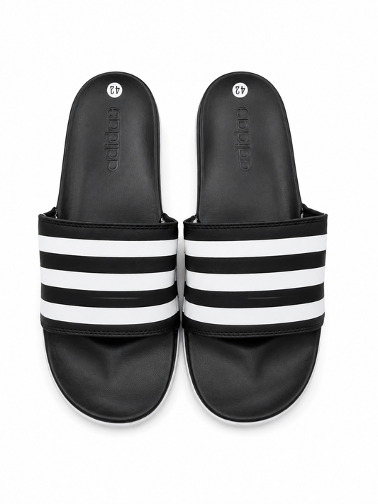 Adidas Slides - Black Stripe