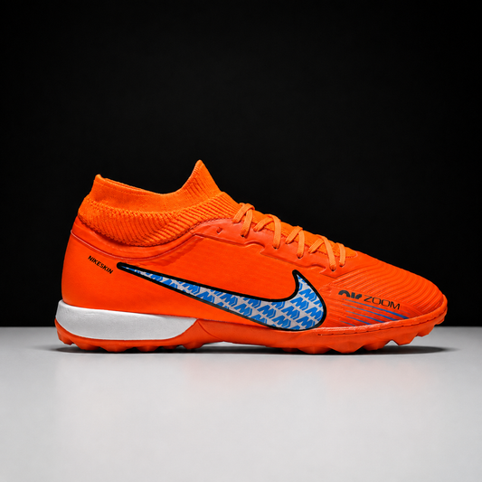 Elite Turf Football Shoes – Orange/Blue