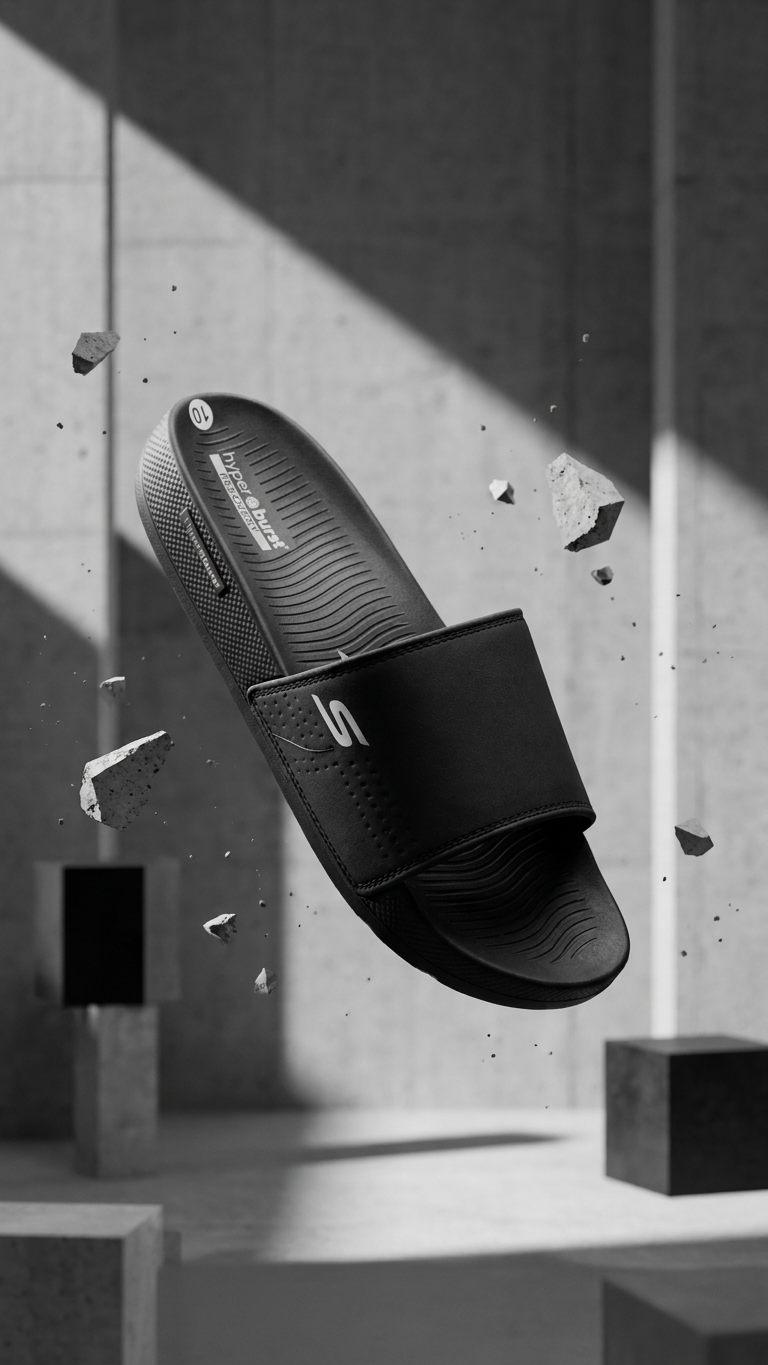 Skechers Hyperburst Recovery Slides - Black