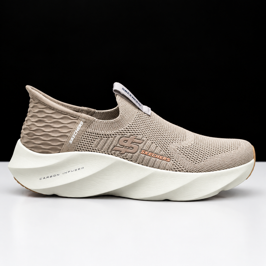 Skechers Slip-On Sneakers – Sand Beige (Carbon Infused)