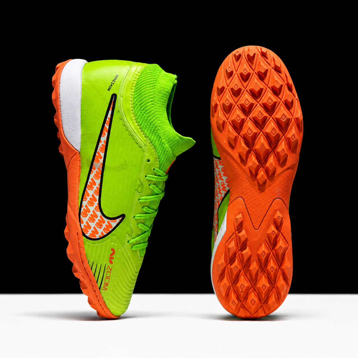 Elite Turf Football Shoes – Green/Orange