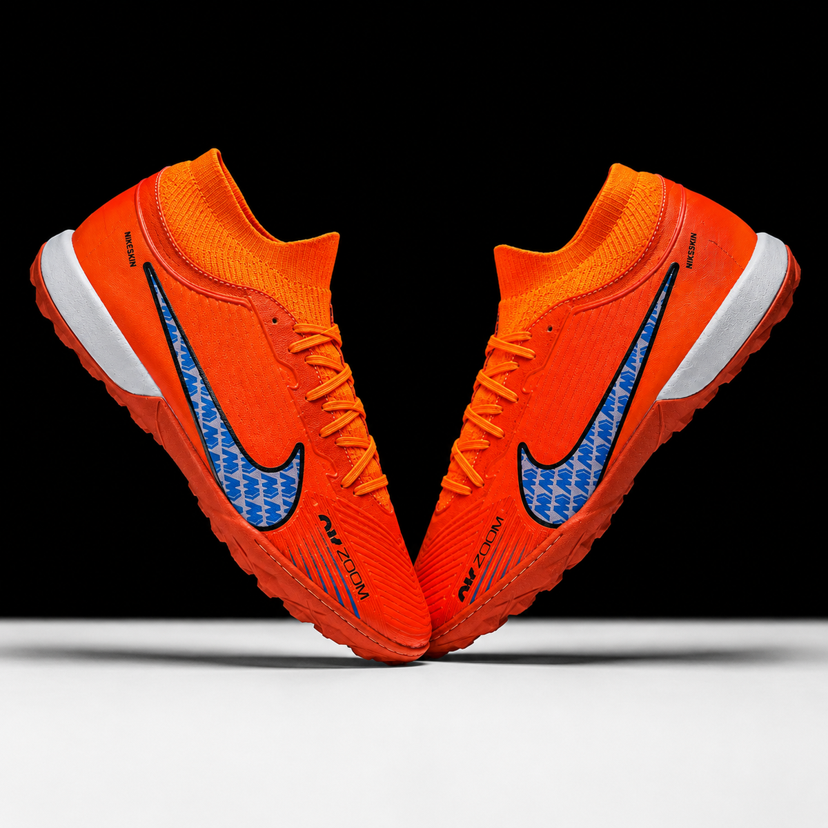 Elite Turf Football Shoes – Orange/Blue